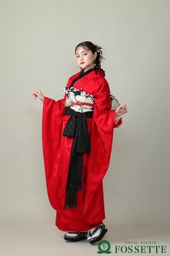 トータルスタジオフォセット 川内店の振袖 /赤色/朱色/レトロ