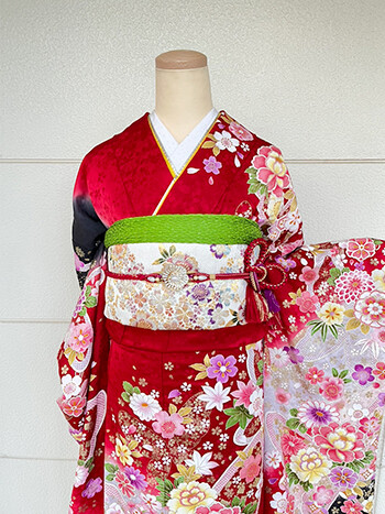 二十歳振袖館Az 龍ケ崎店の振袖 /赤色/ピンク色/古典/牡丹柄/ 振袖