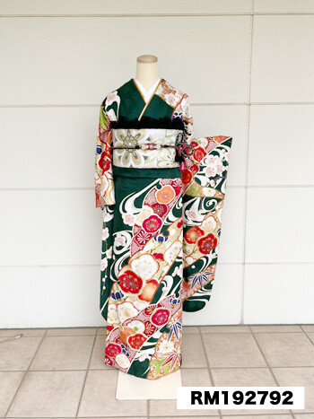 二十歳振袖館Az 龍ケ崎店の振袖 /緑色/赤色/古典/梅柄/ 振袖RM192792