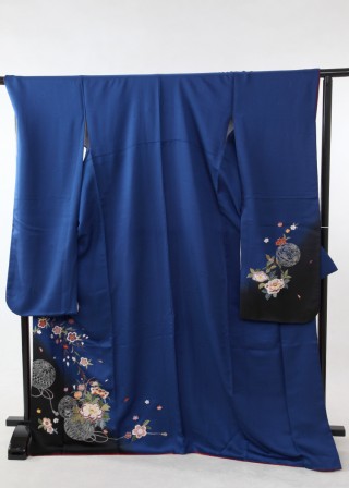 御振袖　青　紺_振袖_36773