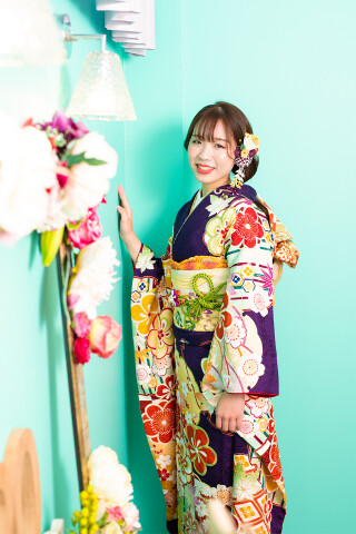 紫地に花_振袖_60990