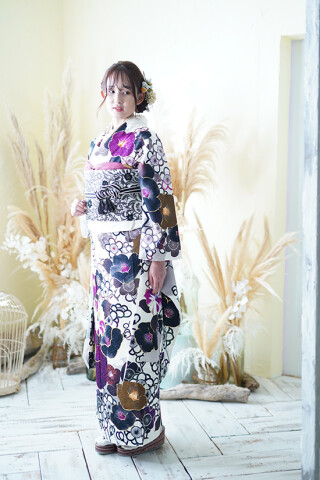 玉城ティナ+紅一点　2021新作　花柄振袖_振袖_71289