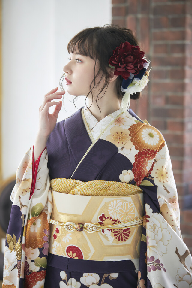 花衣 高崎店の振袖 /紫色/エレガント/花柄/ 新作振袖 | My振袖