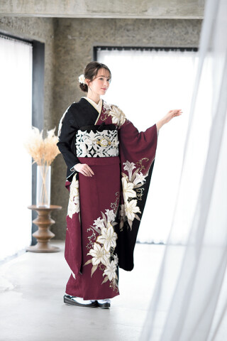 【美品】振袖 スタジオマックス太田店の振袖 /緑色/その他色/エレガント/花柄