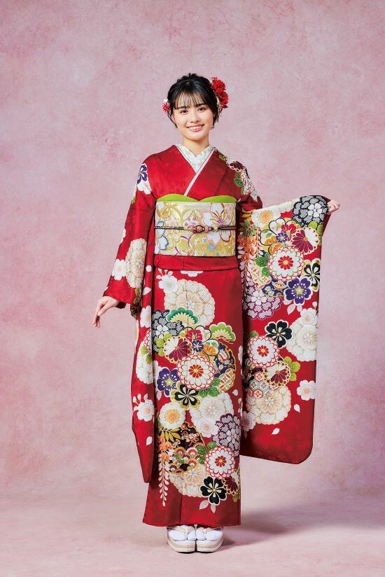 ふりそでシミズ 新横浜店の振袖 /赤色/古典/桜柄/ 古典柄新作振袖 | My振袖