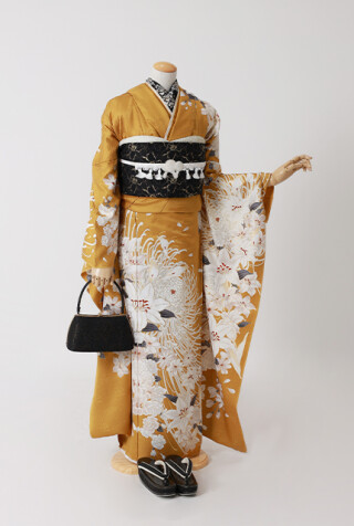 からし×モノトーン_振袖_52156