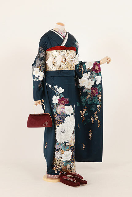 華やかなひ振袖 花柄・鳥柄、 楽天市場】【レンタル】振袖【F3701】椿鳥公式 ふりふ 成人式
