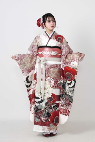 No.92334 大人気☆白×赤のお振袖