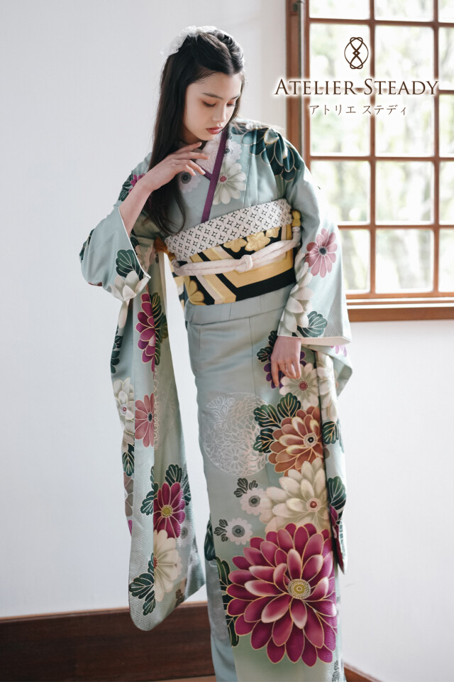 アトリエステディ 奈良本店の振袖 /水色/赤色/キュート/花柄/ ことひな