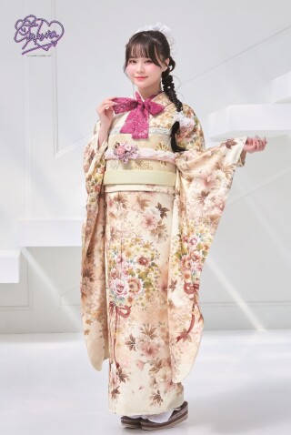 振袖のたつみやーフォトスタジオ Little Bearの振袖 /茶色/エレガント