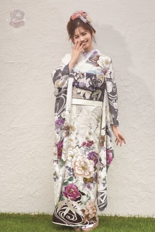 cherry様【時流】L15s 振袖のみ 池田エライザ”の振袖-水色｜成人記念の新作振袖ご紹介 EL-729