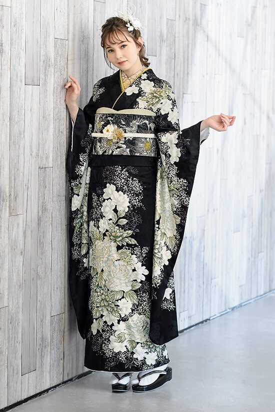 振袖のたつみやーフォトスタジオ Little Bearの振袖 /黒色/エレガント