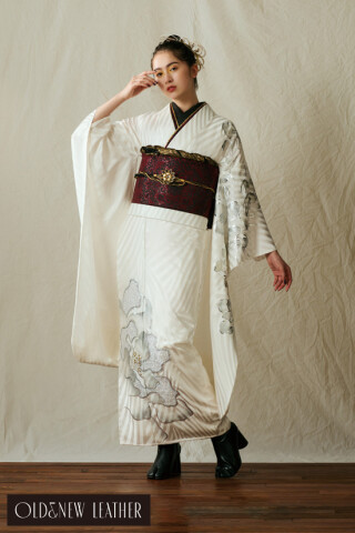 錦屋笠岡店の振袖 /緑色/古典/牡丹柄/ 新作振袖 | My振袖