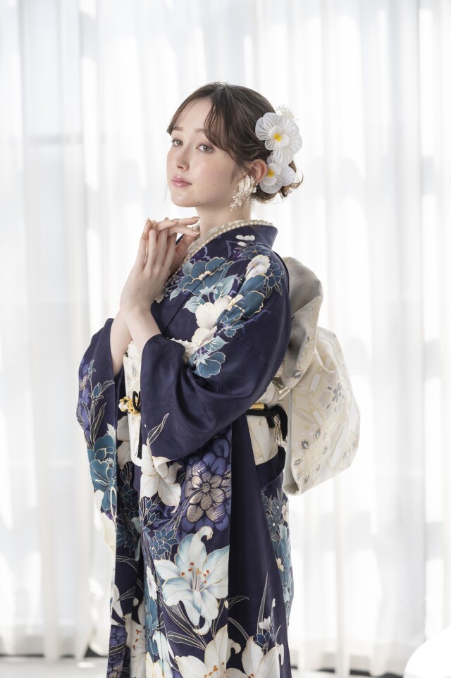 京秀LaLa振袖館・府中店の振袖 /紫色/紺色/古典/花柄/ 新作振袖 | My振袖