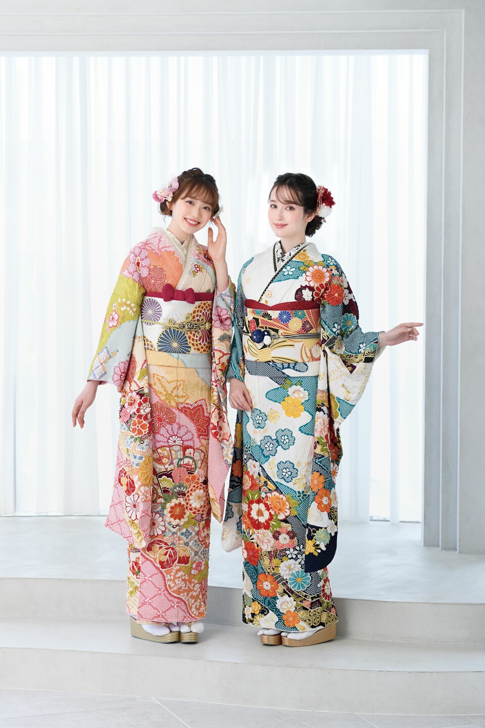 ≪美品≫ mianmama25 振袖のみ 【857】 呉服のみの茂の振袖 /青色/エレガント/花柄/ 桂由美 | My振袖