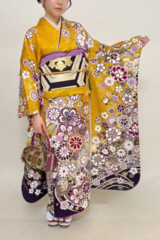 マリエ四日市店【レンタル振袖専門店】の振袖 /黒色/グレー色/クール