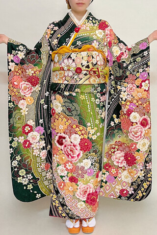 グリーン辻ケ花絞り_振袖_52793