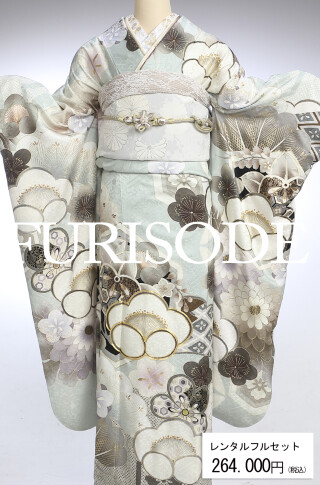 スタジオ432 (北杜市須玉町）の振袖 /紫色/クール/牡丹柄/ 新作振袖