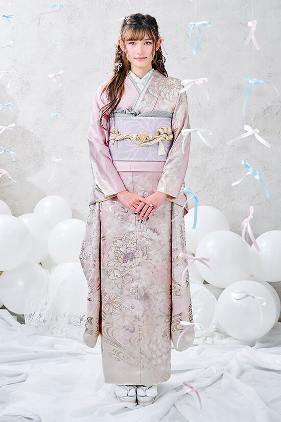 美品　値段交渉可　振袖　ピンク　花柄　ポリエステル 株)高島屋呉服店の振袖 /ピンク色/キュート/花柄/ 振袖 | My振袖