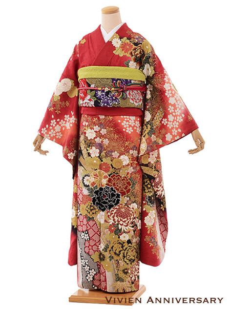 zunezune 振袖ドレス キャップ袖 着物リメイク 桂由美 赤 zunezune 振袖ドレス キャップ袖 着物リメイク 桂由美 赤 - メルカリ