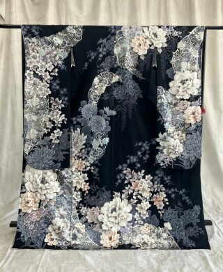 A-3 黒字レース華籠_振袖_100147 | 新美 SHINBI 北九州 黒崎本店