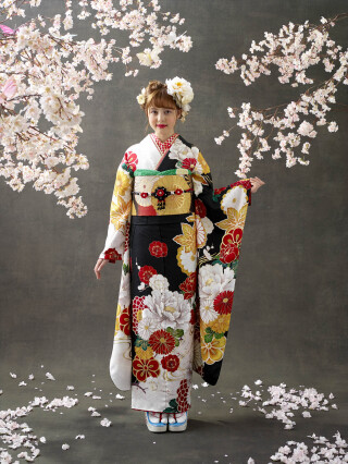 彩り白ｘ黒_振袖_56852