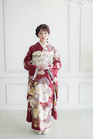 エンジに花づくし_振袖_83501