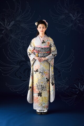 マリエ四日市店【レンタル振袖専門店】の振袖 /黒色/グレー色/クール