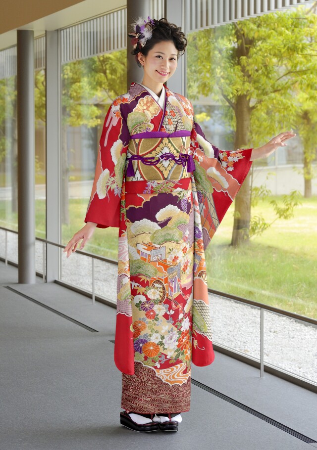 京都逸品館の振袖 /赤色/古典/その他/ 振袖 御所解 | My振袖