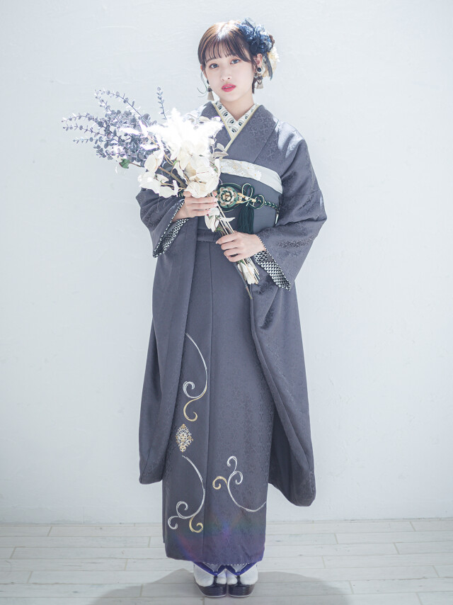 スタジオシエル成田店の振袖 /グレー色/クール/その他/ AOI 170 | My振袖