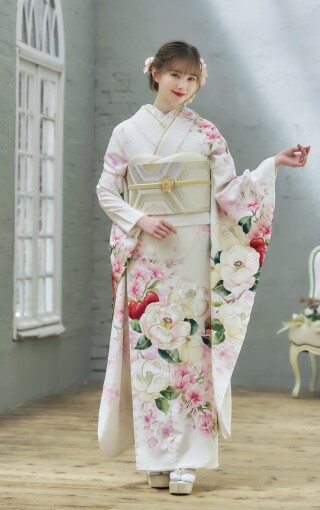 ふりそで彩華-Saika- 伊勢崎店の振袖 /青色/白色/エレガント/花