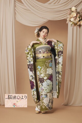 牡丹に乱菊更科シルエット_振袖_77737