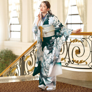 yukiさま専用　振袖のみ 最高級古典柄振袖 関芳/最高級金駒金彩刺繍友禅 白/金 桜柄 キラキラ