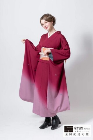 AUTHENTIC 美しいきもの 小林呉服店の振袖 /赤色/黒色/エレガント/花柄