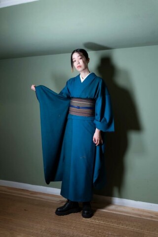 成人式振袖和風館ICHI ネイビー紺色シンプル