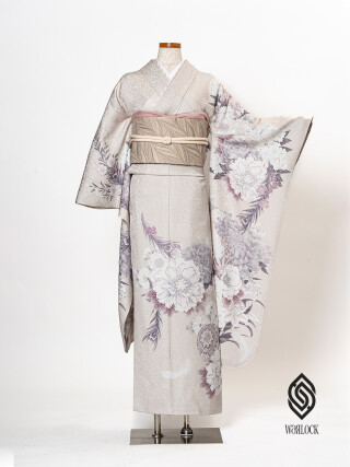 振袖｜羽花　/ くすみホワイト FEATHERED FLOWERS / Smoky White_振袖_98745
