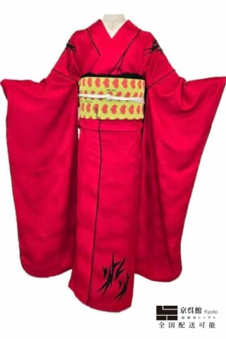 Tribal Red ＆ Yellow Heart_振袖_98778