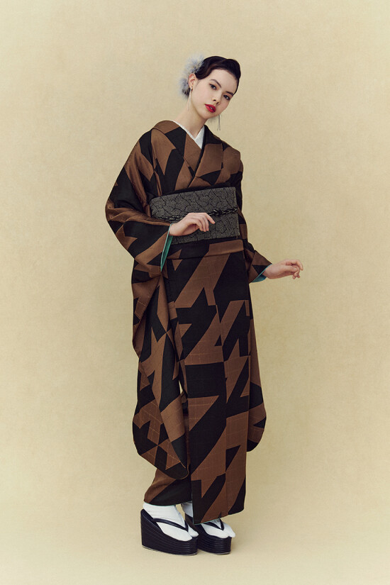 振袖　フルセット　茶黒 f0721048.JPG