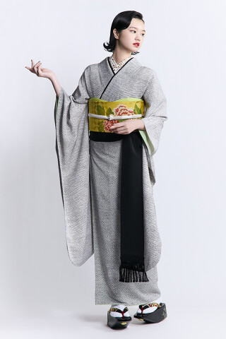 振袖KAPUKIの振袖 /黒色/白色/古典/その他/ 黒紋付鳳凰 | My振袖