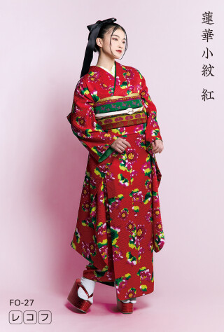蓮華小紋 紅_振袖_99076
