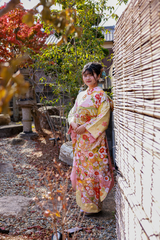 振袖専門店 一蔵の振袖 /黄色/ピンク色/古典/花柄/ E-619 | My振袖