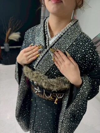 Raruga ORIGINAL COLLECTION BLACK_振袖_101962 | 着物レンタル Raruga