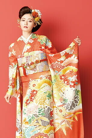 H⭐R　お振り袖Msize　no 137 H⭐R お振り袖Msize no 137 紺地 シンプル小鳥柄振袖【126】 – SAKURA