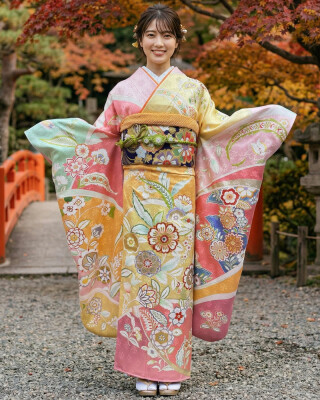 友禅振袖レンタル – ピンク07_振袖_86433 | 濱上呉服店 金沢店