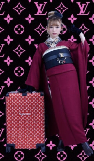 ルイヴィトン振袖コーデ