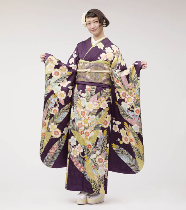 袋帯 京都 西陣 振袖用 黒地 銀糸 桜 花 流水 成人式 中古 kp1187 袋帯 京都 西陣 振袖用 黒地 銀糸 桜 花 流水 成人式 中古 kp1187