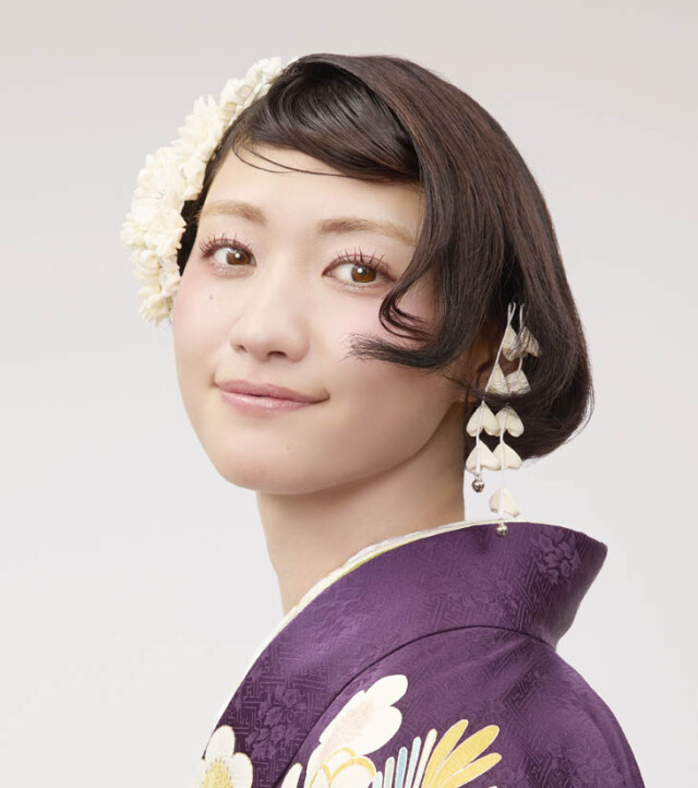 KIMONO KINDの振袖 /紫色/その他色/古典/梅柄/ 「若松に梅」京友禅