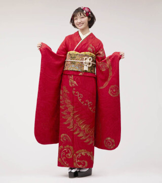 「鳳凰」金彩手描き振袖 西陣　泰生織物袋帯_振袖_91761
