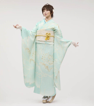「大牡丹」京友禅振袖 西陣　となみ織物袋帯_振袖_93122 | KIMONO KIND