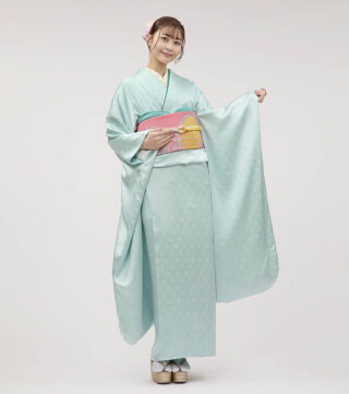 KIMONO KINDの振袖 /紺色/紺色/古典/花柄/ 加賀友禅振袖田嶋秀之作